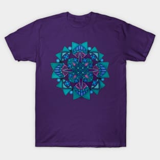 Teal Tetra Mandala T-Shirt